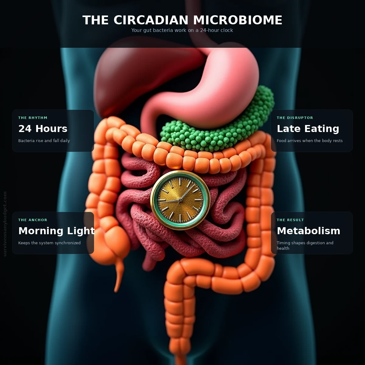 The Circadian Microbiome: Why Your Gut Bacteria Work on a 24-Hour Clock
