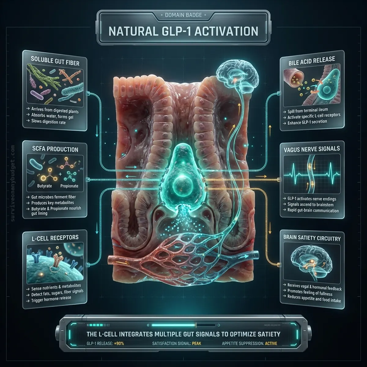 Natural GLP-1 Activation: How Gut Microbes Signal Satiety Without Injections
