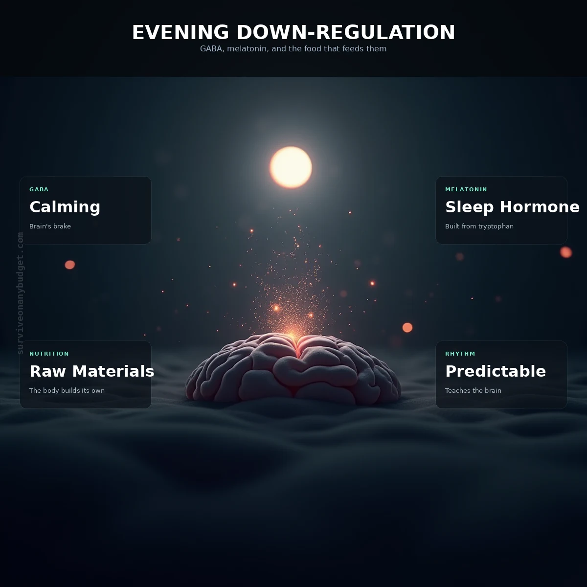 Evening Down-Regulation: Nutrition for GABA & Melatonin Synthesis